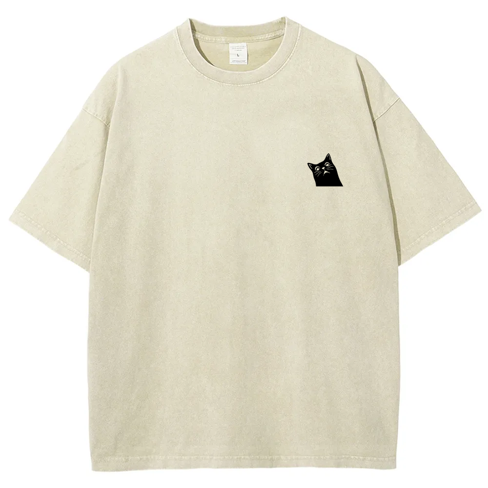 Cat Trick Customized Unisex Fit Washed T-Shirt