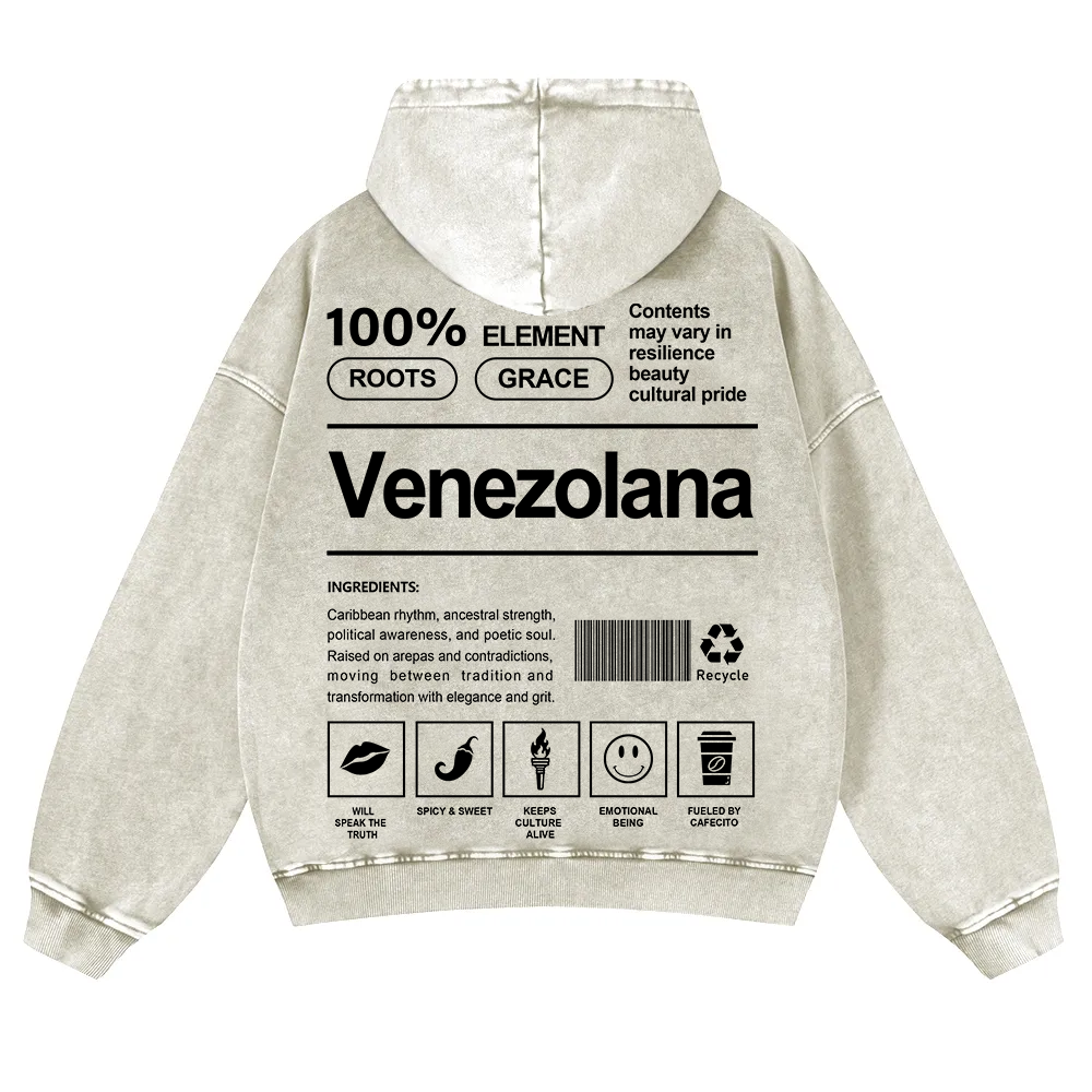 Venezolana Unisex Fit  Washed Hoodie wearishow