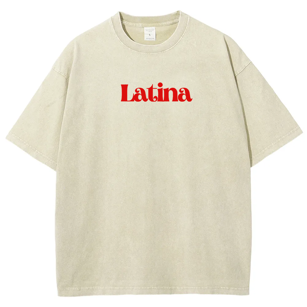 Latina Unisex Fit  Washed T-Shirt