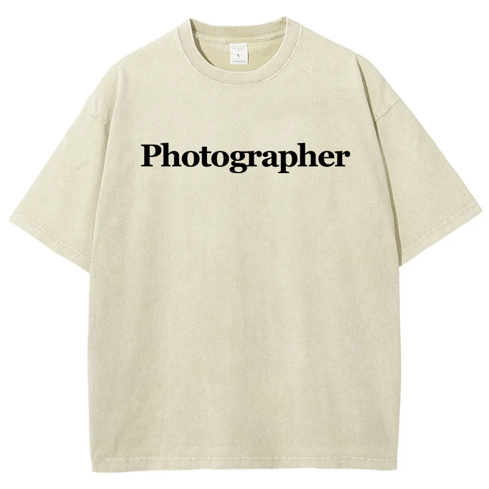 Photographer Unisex Fit Washed T-Shirt
