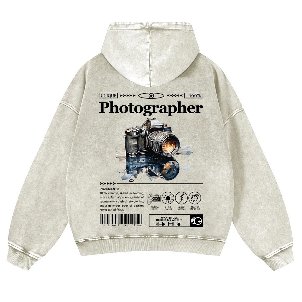 Photographer Washed Hoodie wearishow
