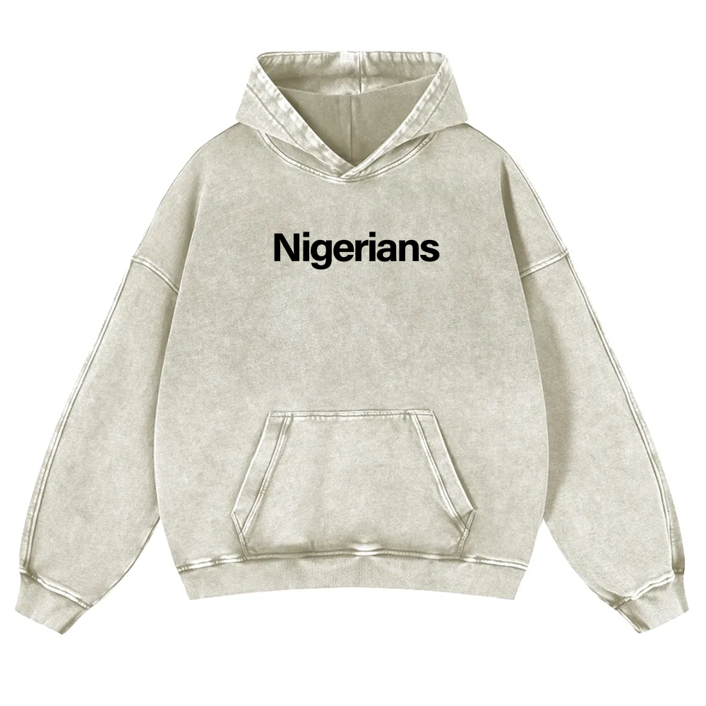 Nigerians Unisex Fit  Washed Hoodie wearishow