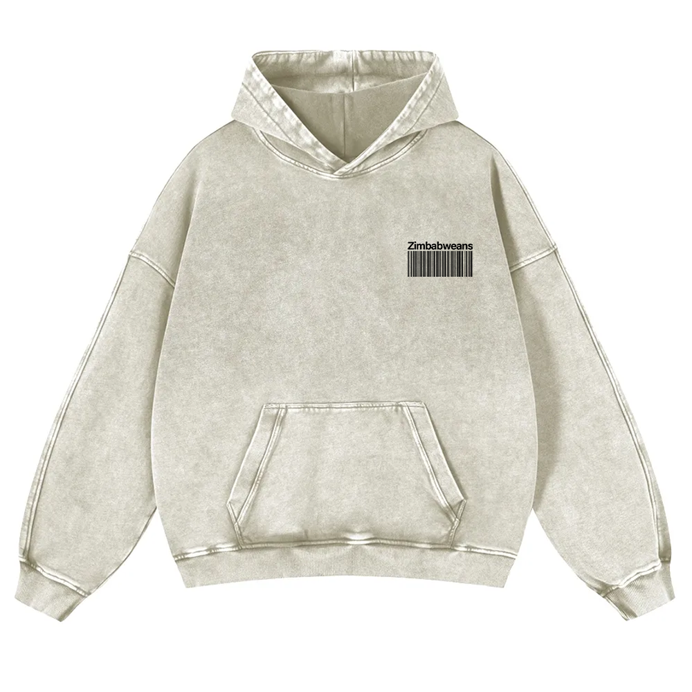 Zimbabweans Unisex Fit  Washed Hoodie wearishow