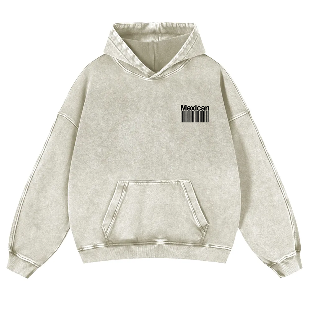 Mexican Unisex Fit  Washed Hoodie wearishow
