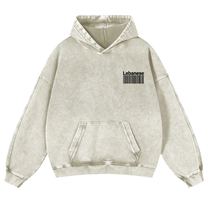 Lebanese Unisex Fit  Washed Hoodie wearishow