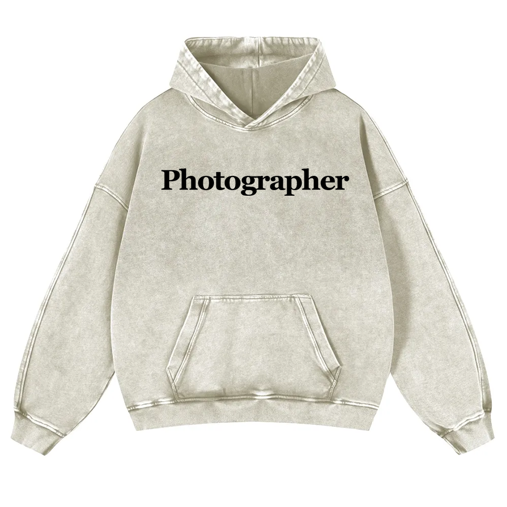 Photographer Washed Hoodie wearishow