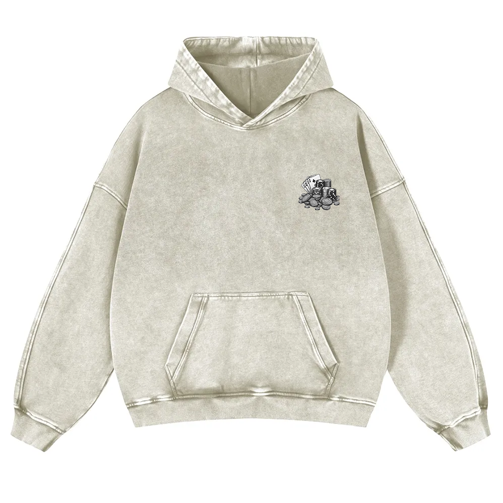 Professional Gambler Washed Hoodie wearishow