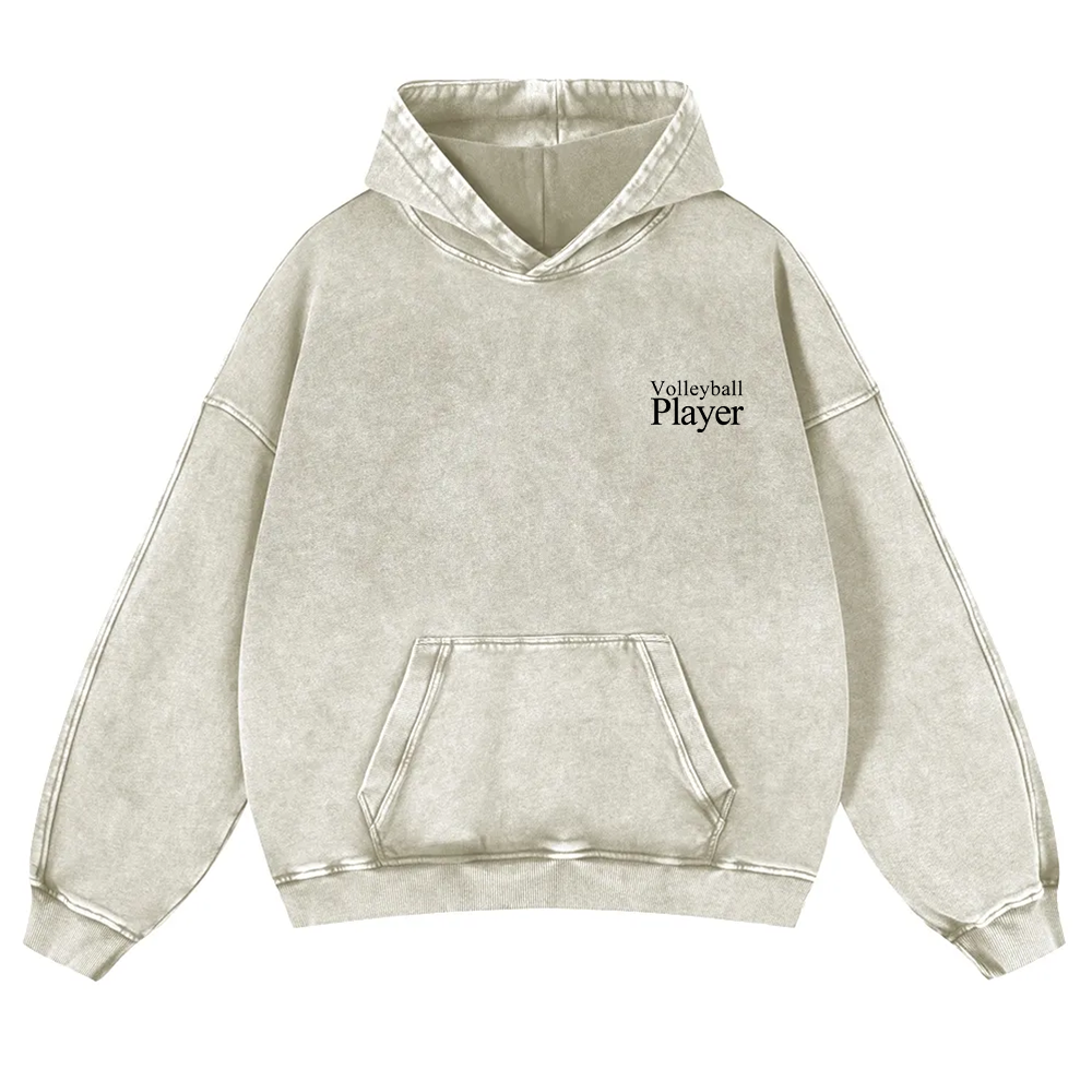 Volleyball Player Washed Hoodie wearishow