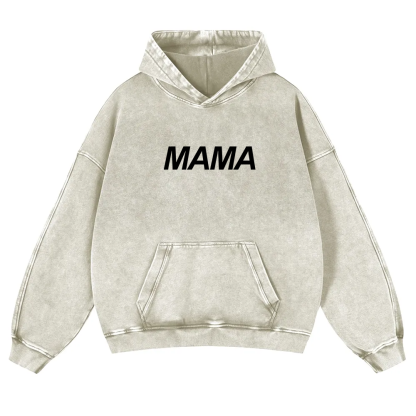 Mama Washed Hoodie wearishow