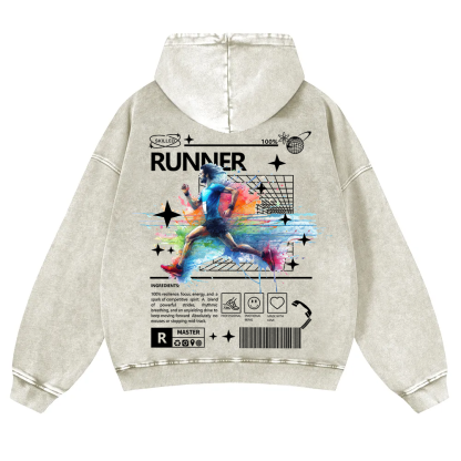 Runner Washed Hoodie wearishow