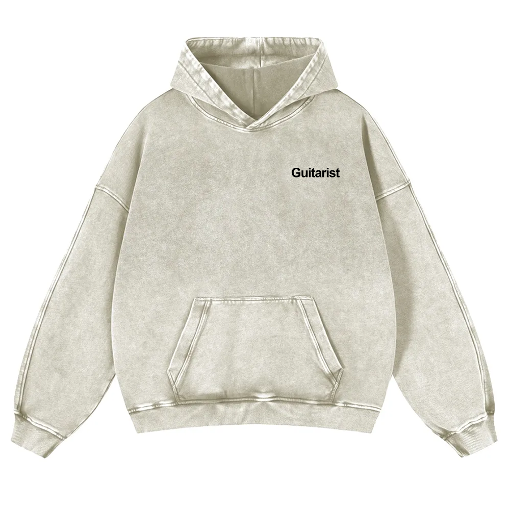 Guitarist Washed Hoodie wearishow