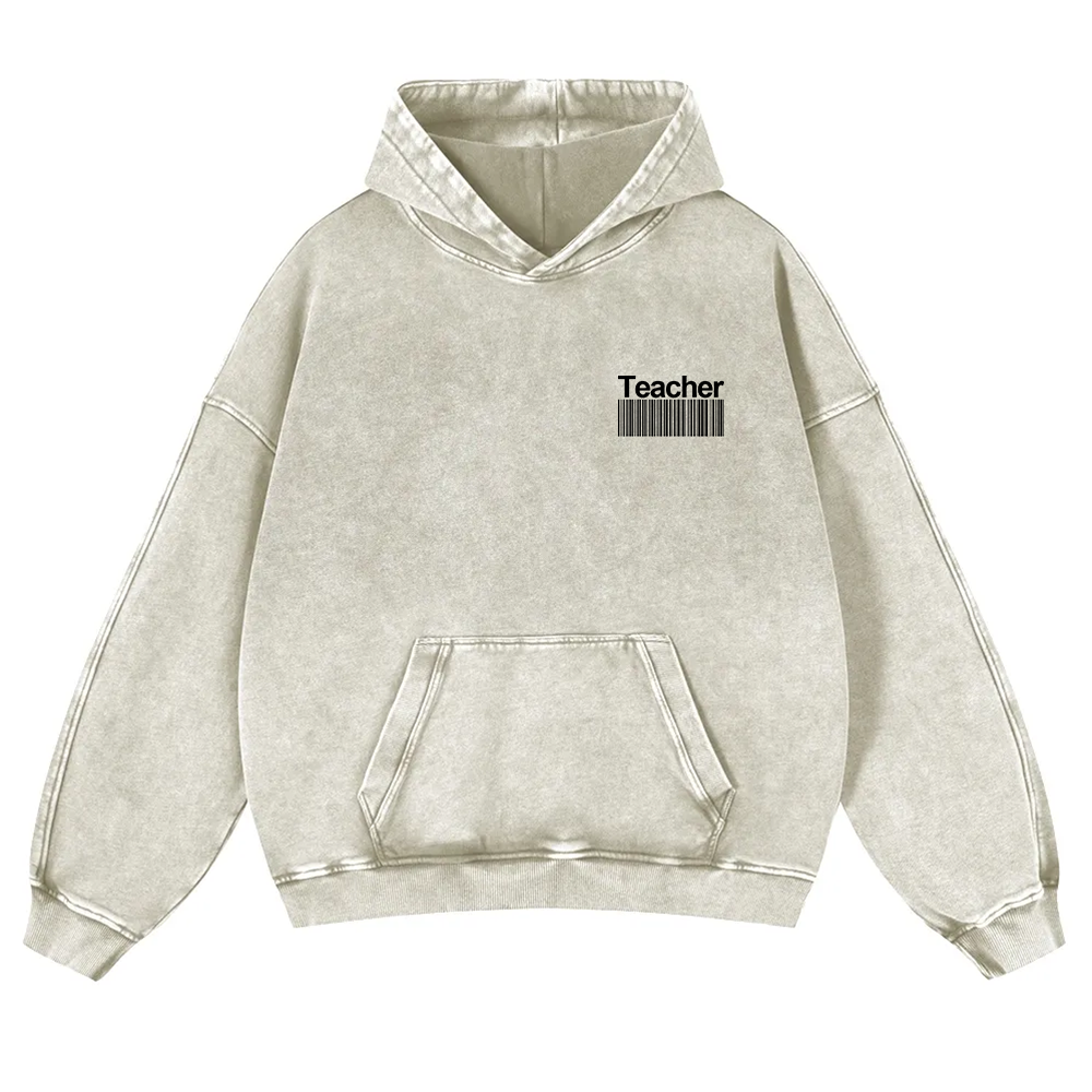Teacher Washed Hoodie wearishow