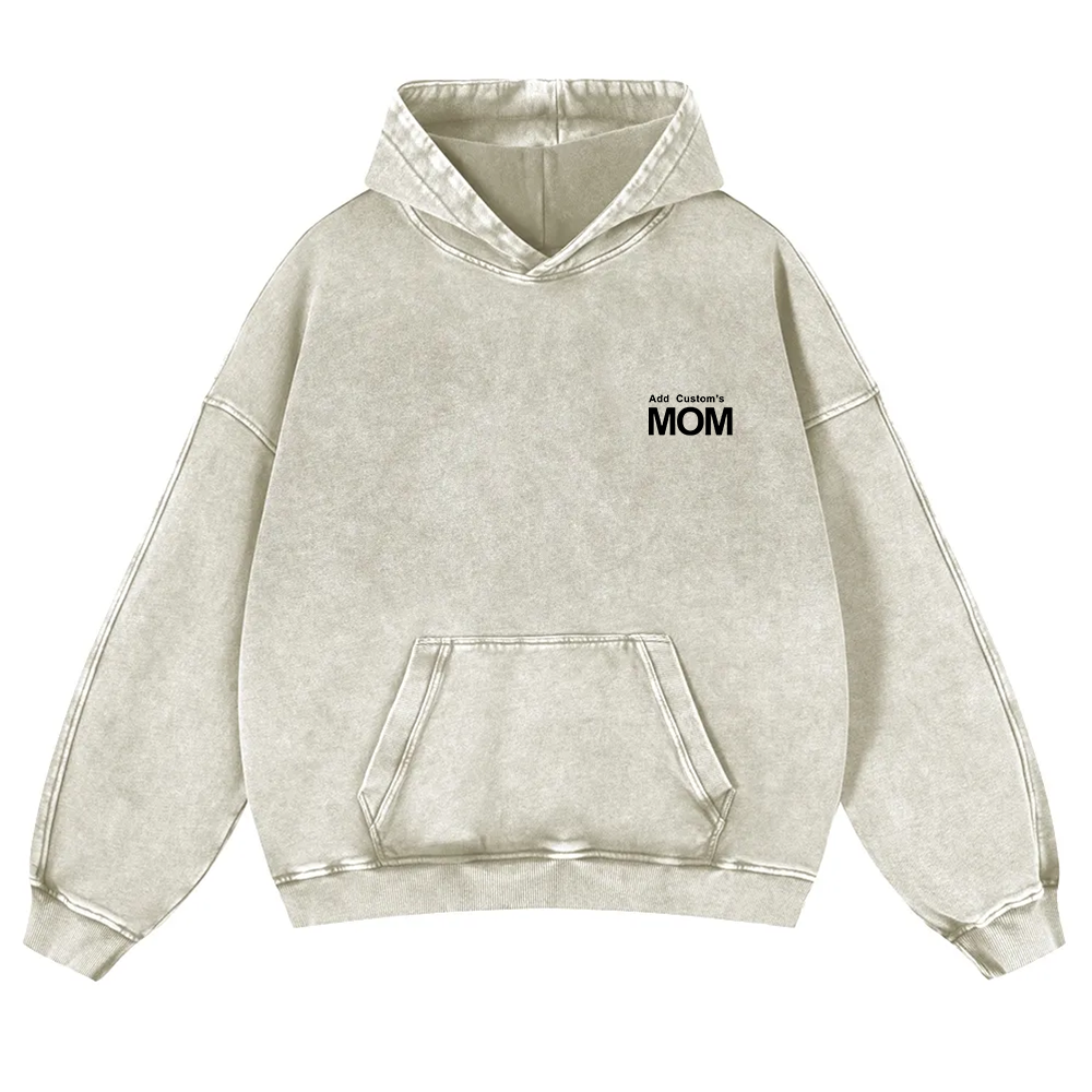 MOM Custom Casual Washed Hoodie wearishow