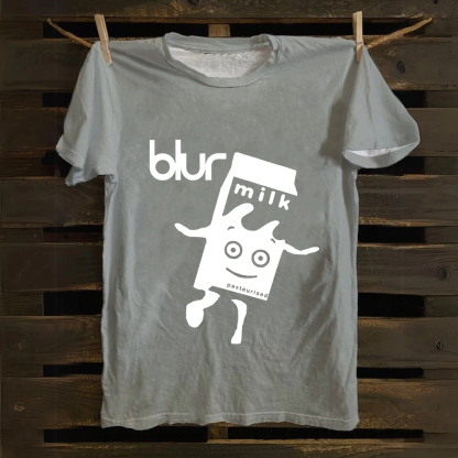 Unisex Vintage  Blur Band Cotton T-Shirt