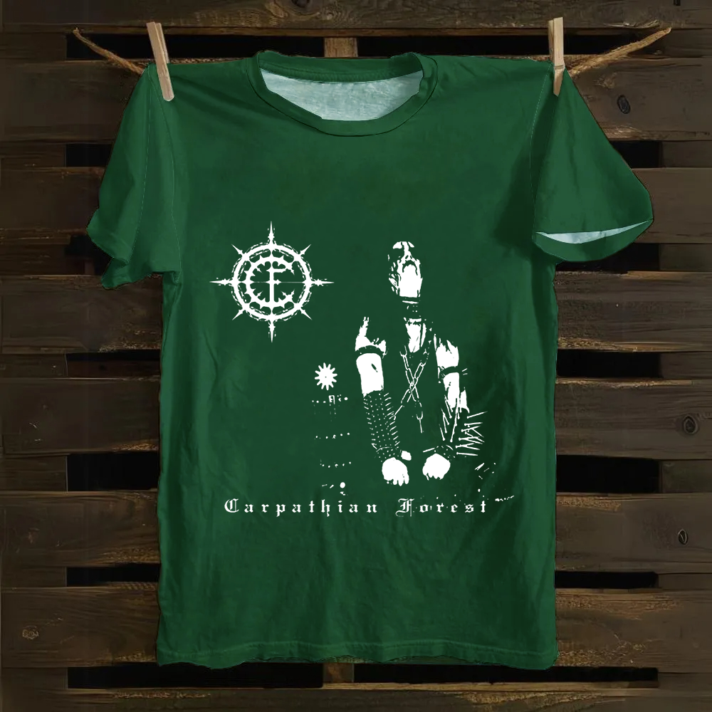 Unisex Vintage Carpathian Forest Band Cotton T-Shirt