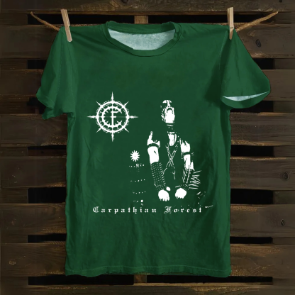 Unisex Vintage Carpathian Forest Band Cotton T-Shirt