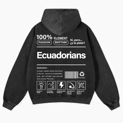Ecuadorians Unisex Fit  Washed Hoodie wearishow
