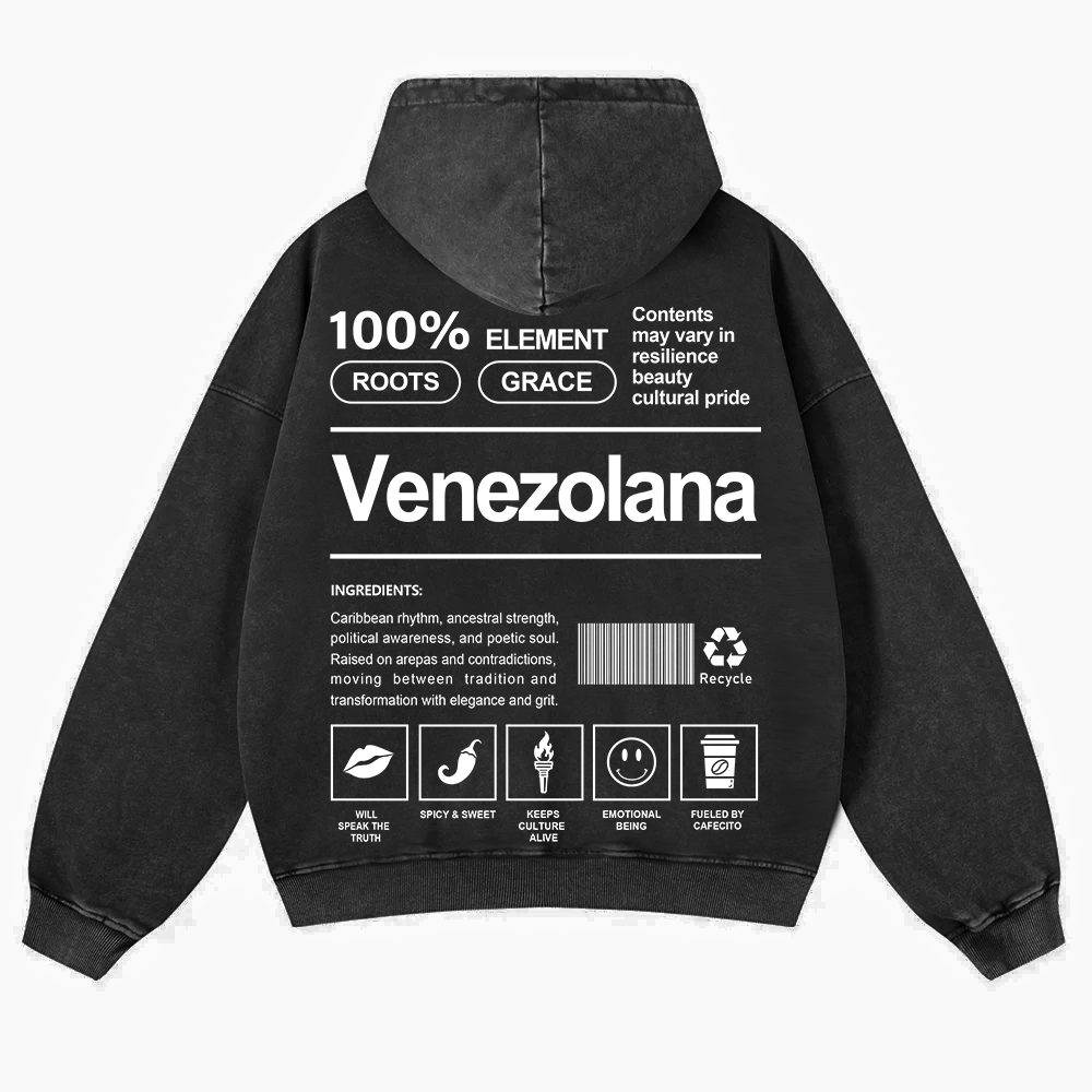 Venezolana Unisex Fit  Washed Hoodie wearishow