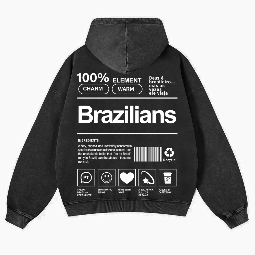 Brazilians Unisex Fit  Washed Hoodie wearishow