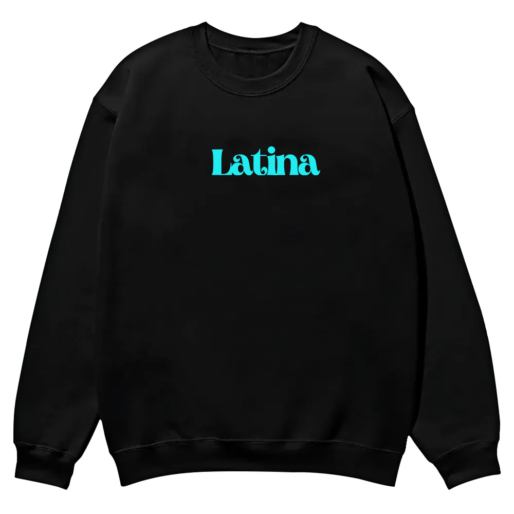 Latina Unisex Fit  Casual Crewneck Sweatshirt wearishow