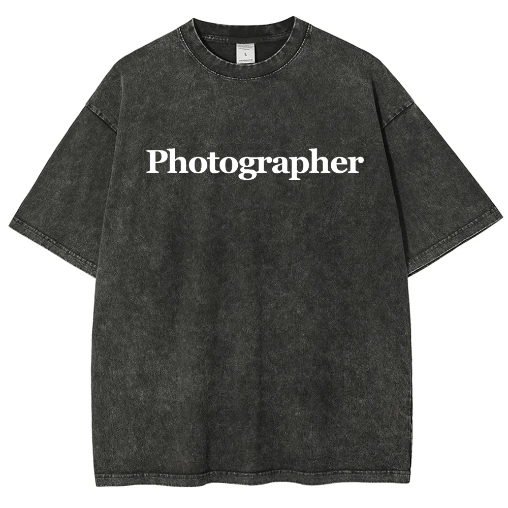 Photographer Unisex Fit Washed T-Shirt