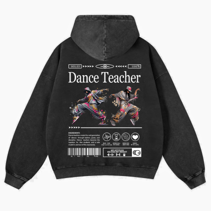 Dance Teacher Washed Hoodie wearishow