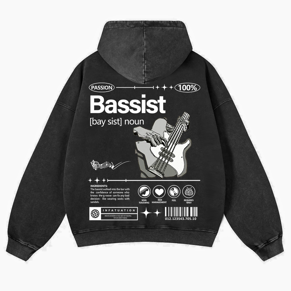 Bassist Washed Hoodie wearishow