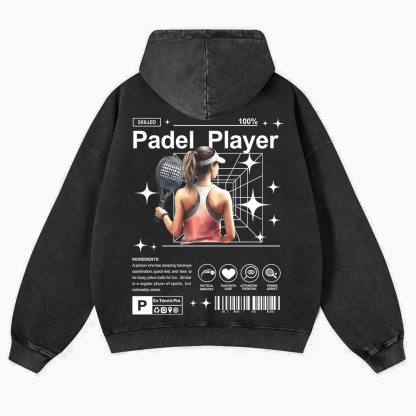 Padel Player Washed Hoodie wearishow