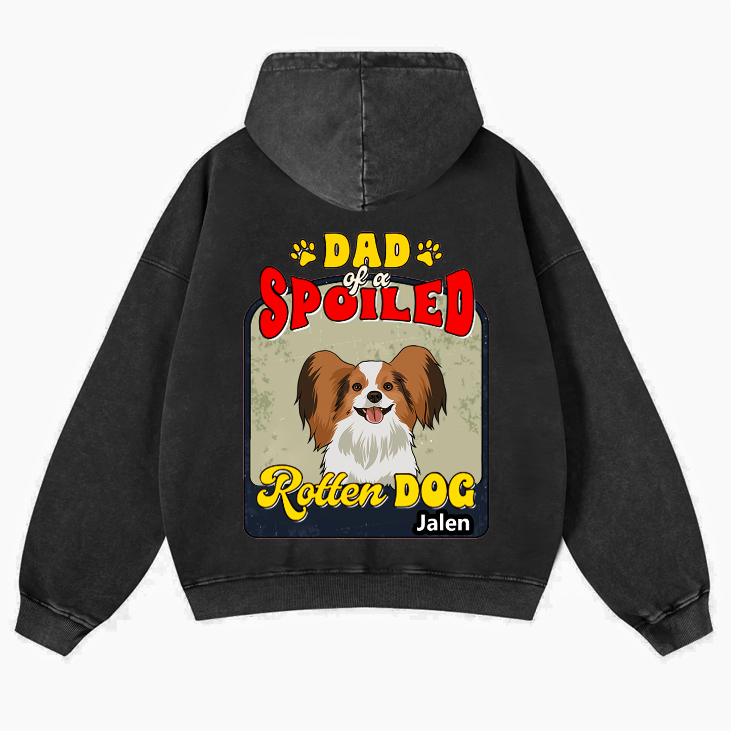 Spoiled Rotten Dog Named - Personalized Custom Unisex Washed Hoodie
