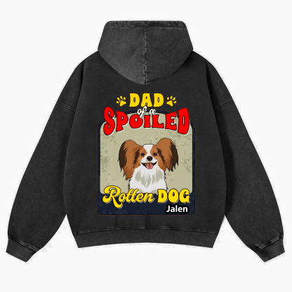 Spoiled Rotten Dog Named - Personalized Custom Unisex Washed Hoodie