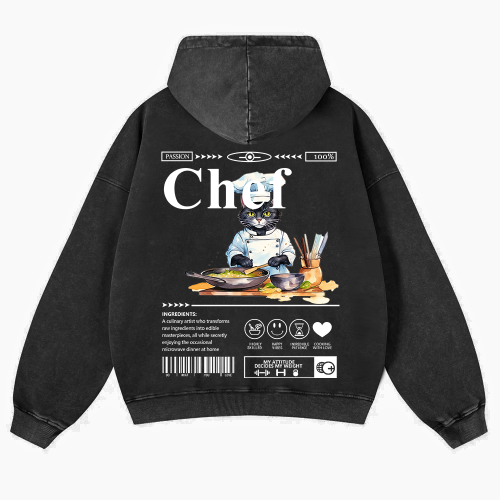 Chef Washed Hoodie wearishow