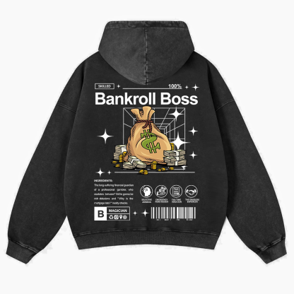 Bankroll Boss Washed Hoodie wearishow