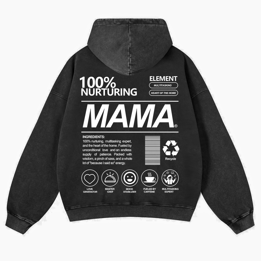 Mama Washed Hoodie wearishow