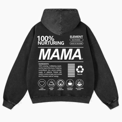 Mama Washed Hoodie wearishow