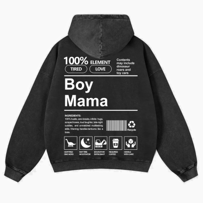 Boy Mama Washed Hoodie wearishow