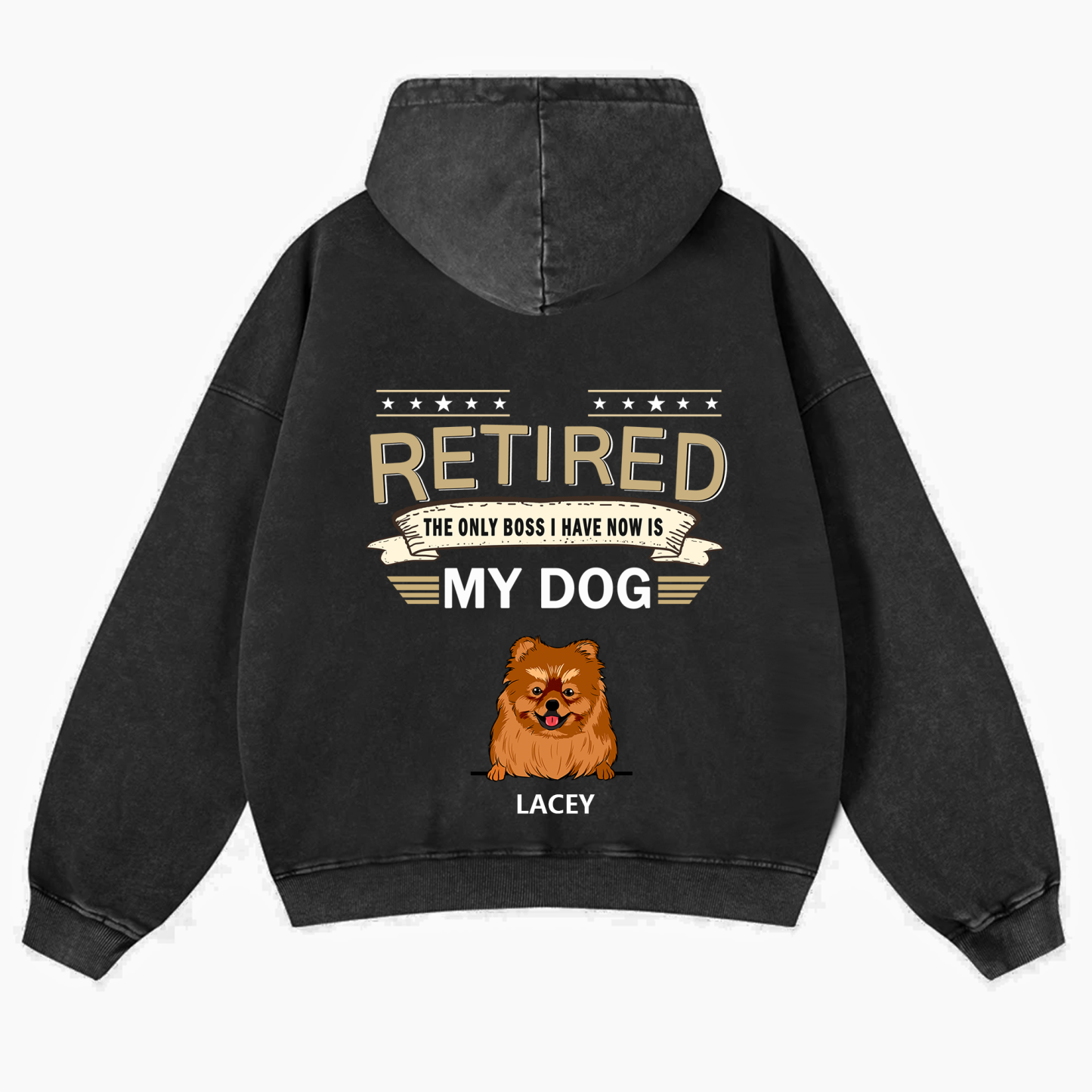 The Only Boss I Have - Personalized Custom Unisex Washed Hoodie