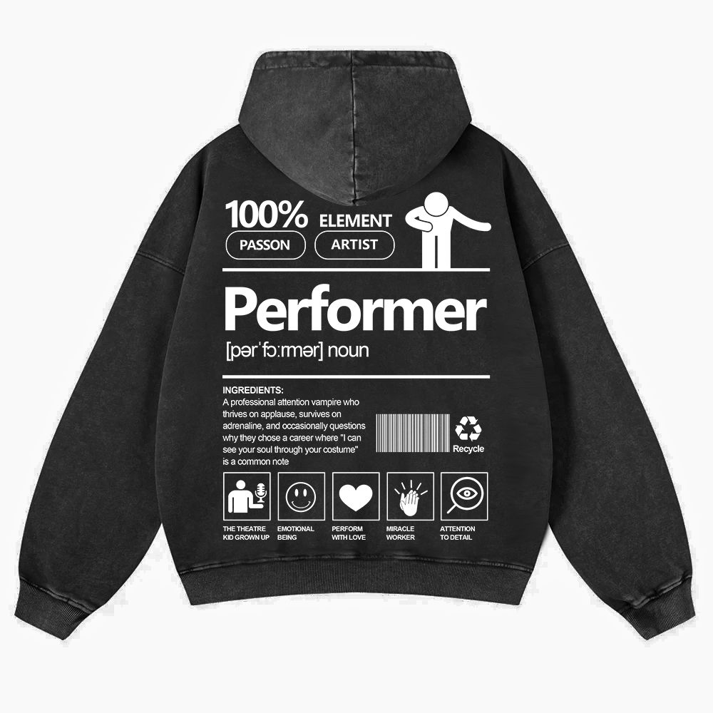 Performer Washed Hoodie wearishow