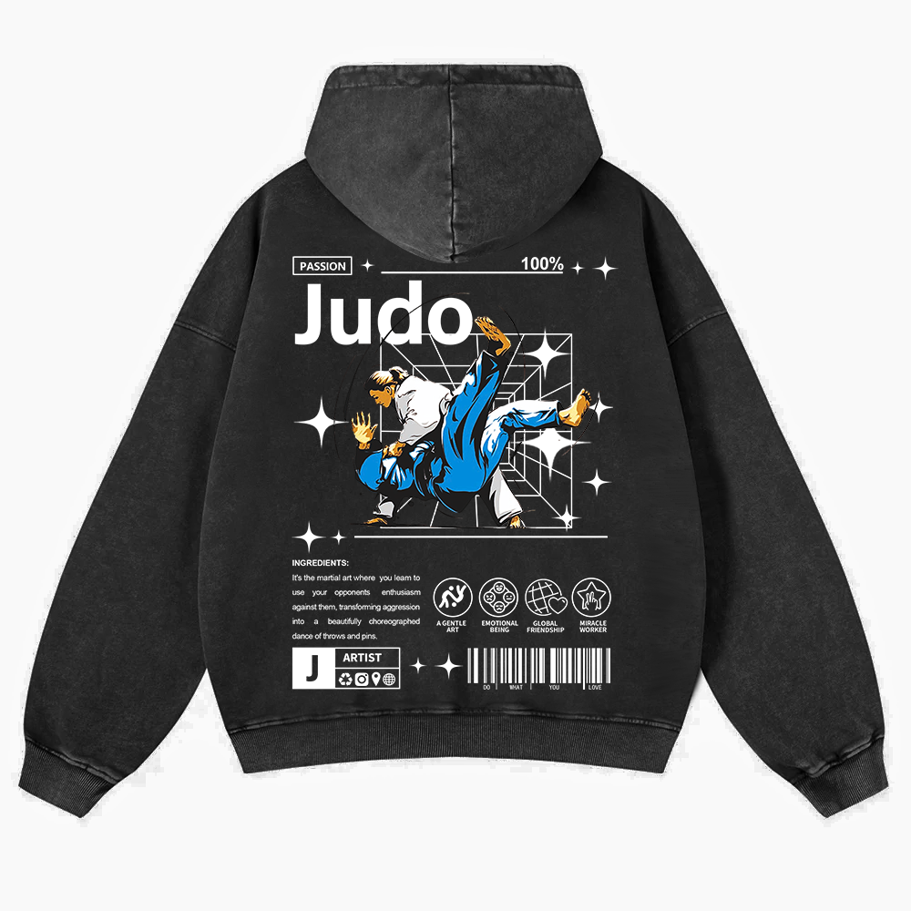 Judo Washed Hoodie wearishow