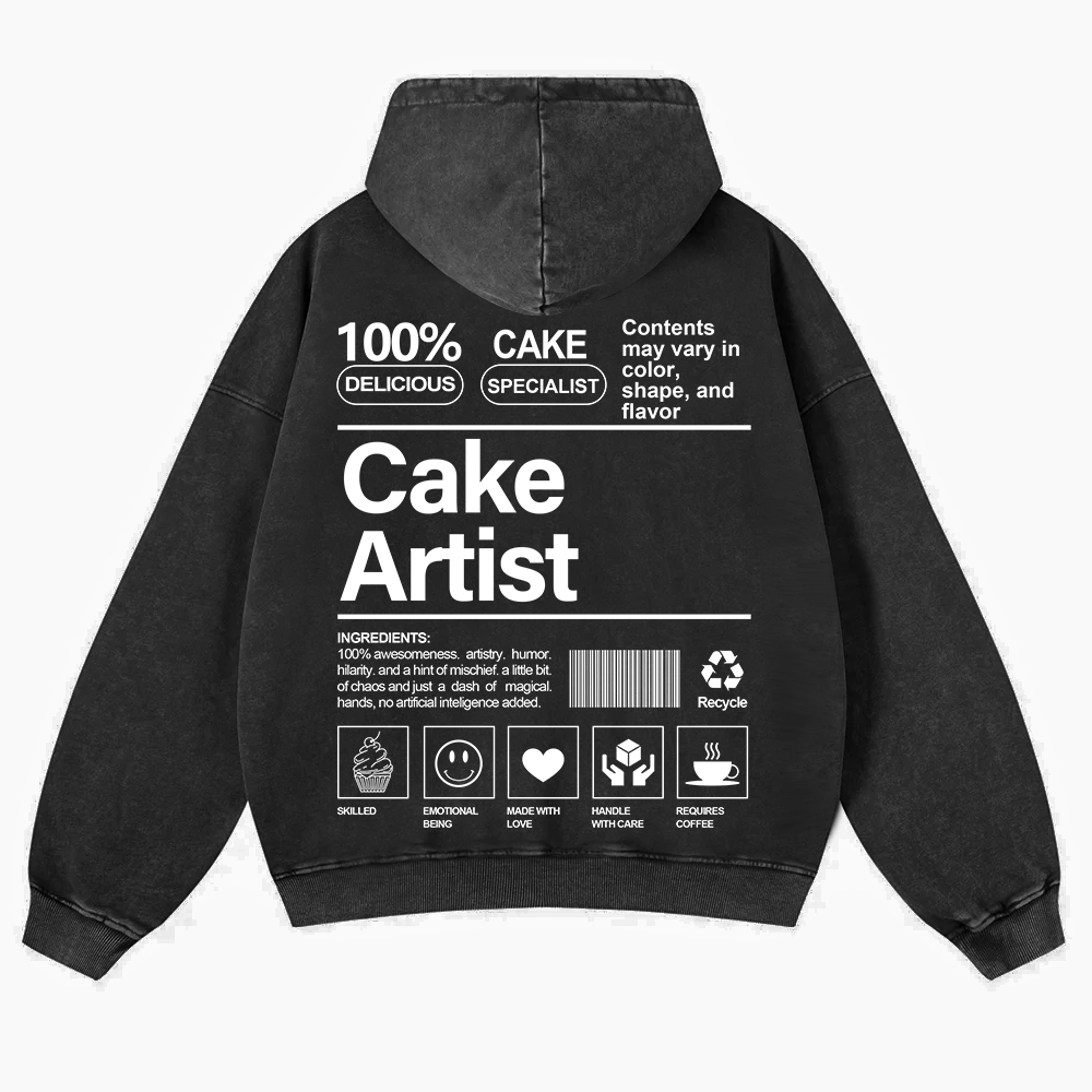 Cake Artist Washed Hoodie wearishow