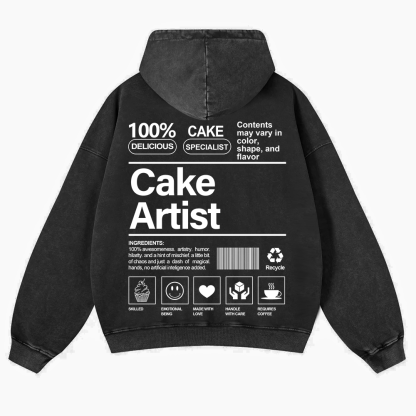 Cake Artist Washed Hoodie wearishow