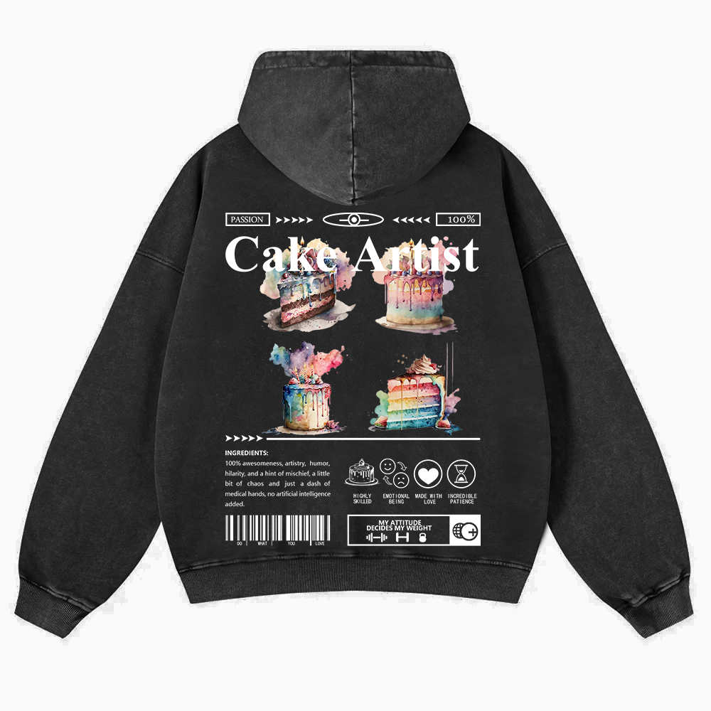 Cake Artist Washed Hoodie wearishow