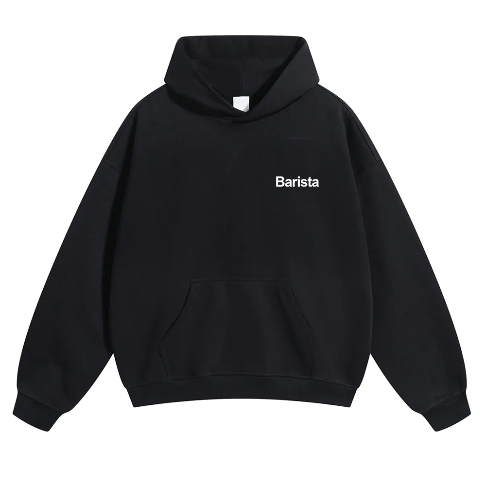 Barista Unisex Solid Color Hoodie wearishow