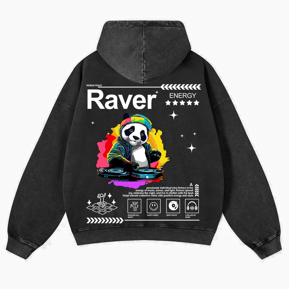 Raver Washed Hoodie wearishow