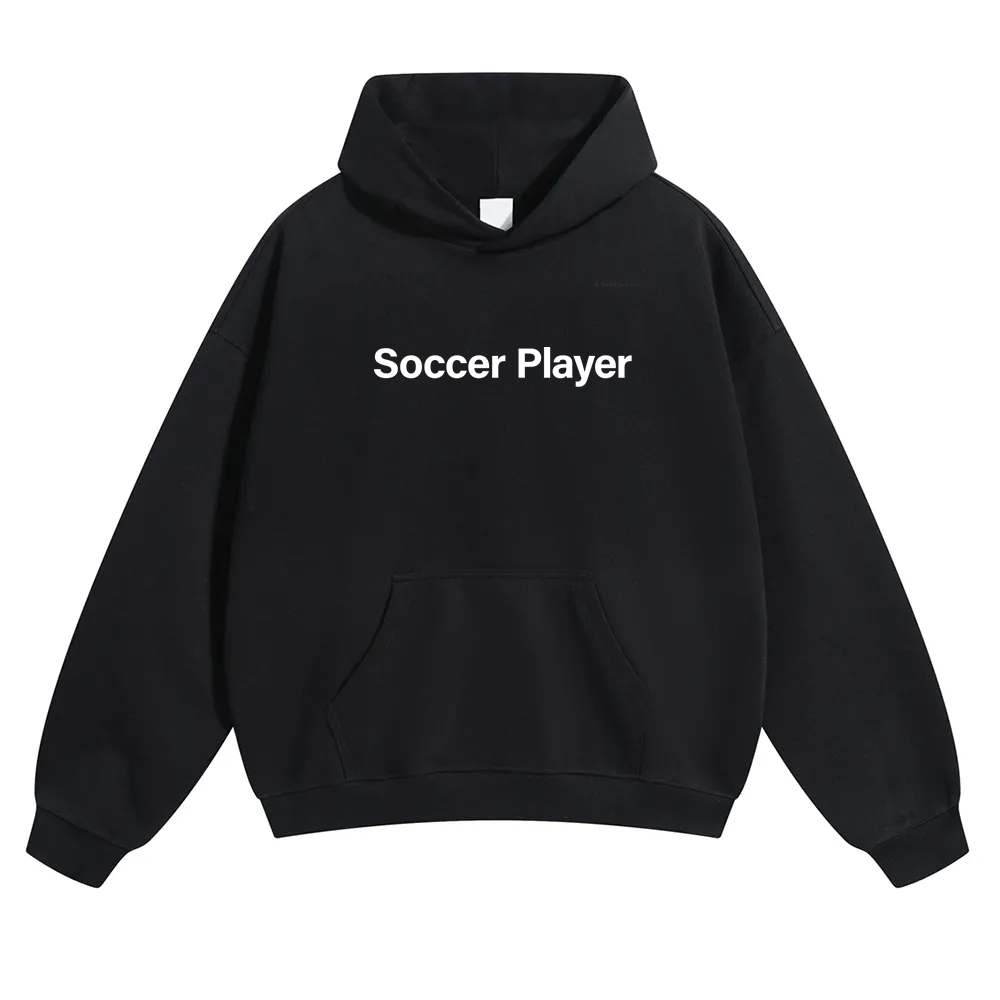 Soccer Player Unisex Solid Color Hoodie wearishow