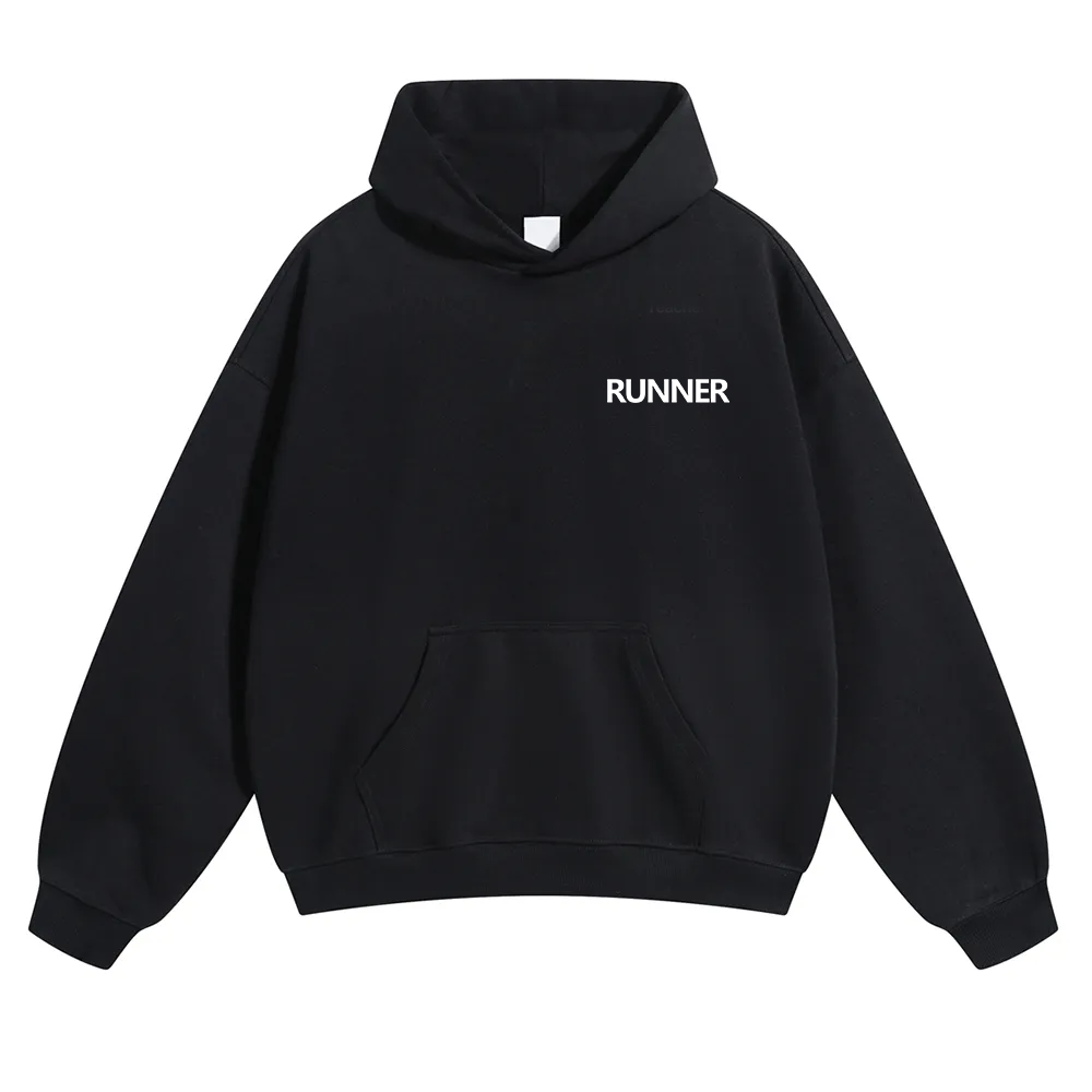Runner Unisex Solid Color Hoodie wearishow