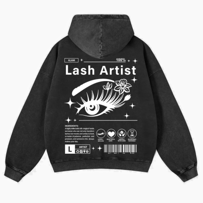 Lash Artist Washed Hoodie wearishow