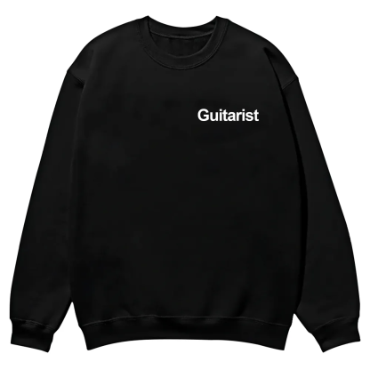 Guitarist Casual Crewneck Sweatshirt wearishow