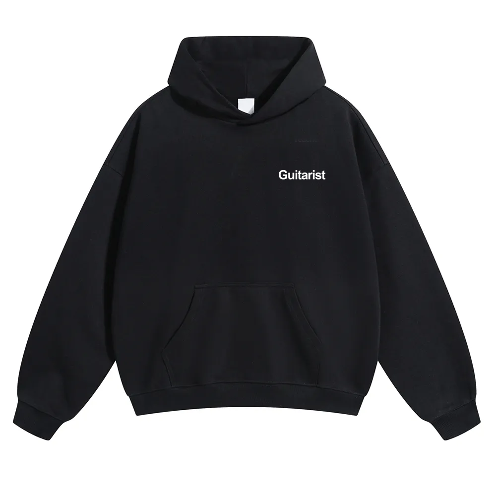 Guitarist Unisex Solid Color Hoodie wearishow