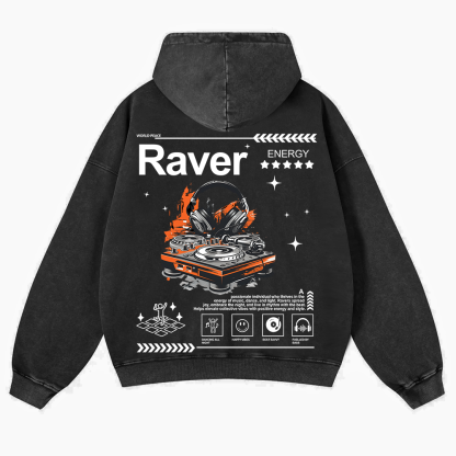 Raver Washed Hoodie wearishow