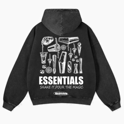 Bartender Essentials Washed Hoodie wearishow